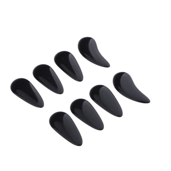 8 st Plast Guzheng Fingerplektrum Nagelset För Barn Svart L