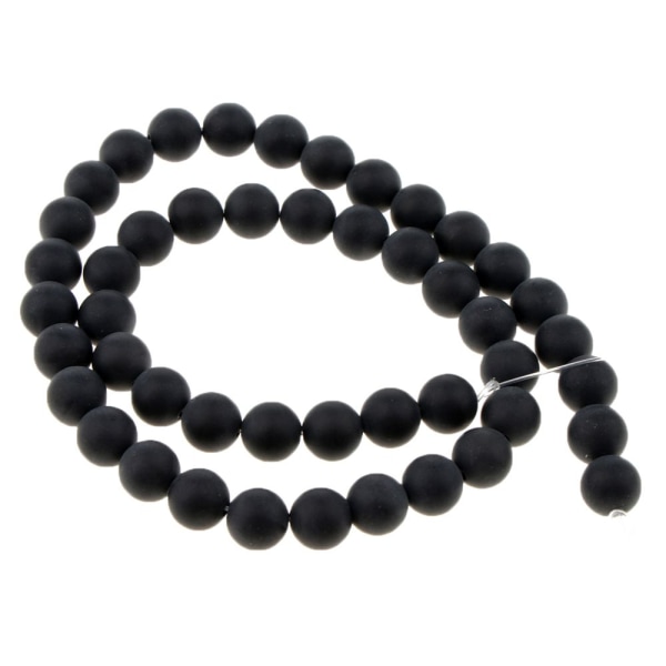 naturlig svart agat charm diy lösa pärlor för smycken gör diy 8mm