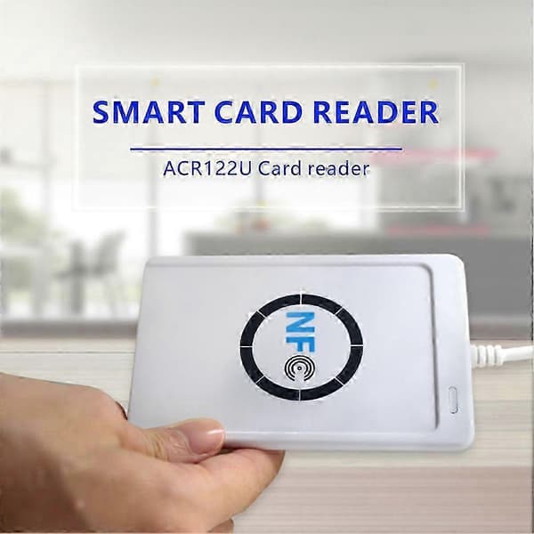 ACR122U RFID IC-kortlæser Duplikator+5XUID/CUID Nøgleringsskriver White