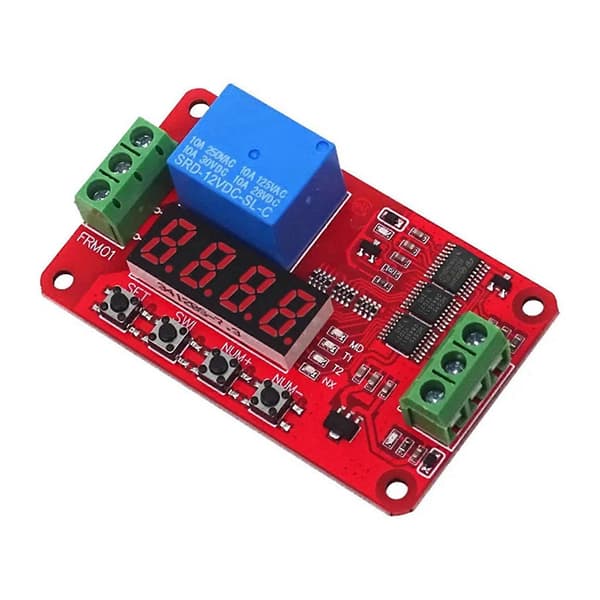 4X DC 12V 1-kanals relämodul FRM01 Multifunktionsrelä Loop Delay Timer Switch Självlåsande Timing Board
