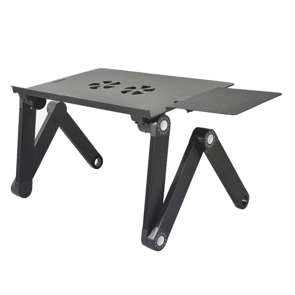 JUSTERBART LAPTOPBORD LAPTOPSTÄLL 360 GRADERS ROTATION Svart