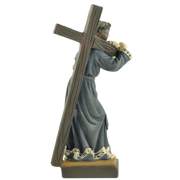 Europeisk klassisk handmålad Jesus-statyfigur, för stationär kyrkskulptur, harts Jesus-figur katolsk bordsdekorativ staty