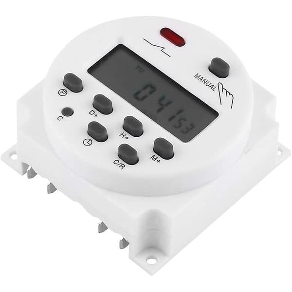 LCD digital timerbrytare, 17 på/17 av veckovis programmerbar datortimer, elektronisk timer för elektrisk utrustning/hem (220V)