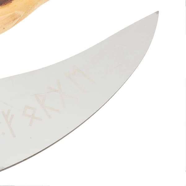Viking Pizza Axe with Stainless Steel Head and Wooden Handle Small Pizza Cutter Axe with Sheath Durable Sharp Blade
