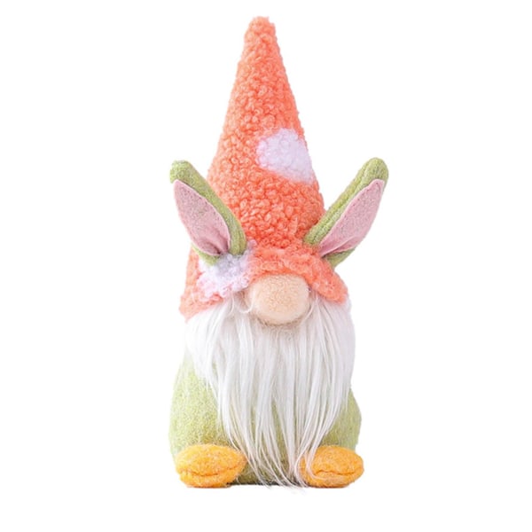 Påskharen Gnome Ornament Supersöt ansiktslös docka kreativ festivaldekoration för hemmet Pink