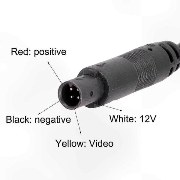 4-benet til RCA-adapter til bilens bakkamera ledningsnetforbindelsesstik