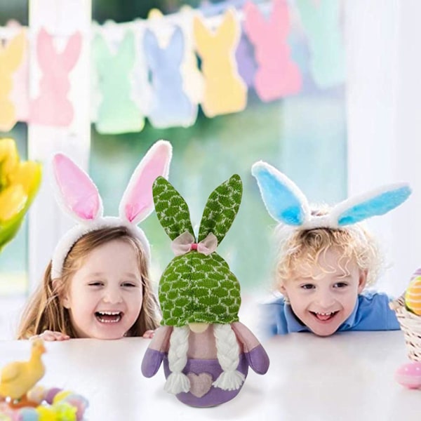 1st Påskhare Tomtar Vårgåva Rum Plysch Ansiktslös Docka Dekorationer Present eierfarben ostern A