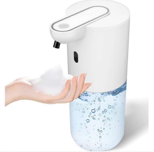 Automatisk såpedispenser, 400 ml veggmontert såpedispenser, oppvaskmiddeldispenser med infrarød sensor, USB oppladbar