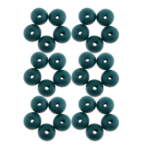 30 st runda träpärlor Gör själv smycken hantverk 18 mm lösa pärlor #6