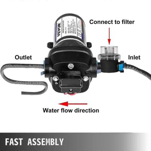 [RM]40PSI 12V High Pressure Diaphragm Water Pump, 17L/min