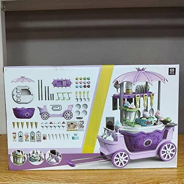 Flickleksaker Barn Lekhus Leksaker Simulering Pumpabil Dessertbutik Presentförpackning