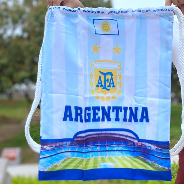 Argentina Brasilien Belgien Tyskland Frankrike Nederländerna Kroatien Världscupen Fotboll Ryggsäck Dragsko Väska Netherlands