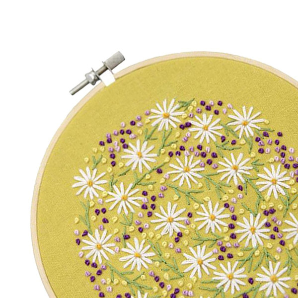 Broderiram Barn Vuxen Korsstygn Trådar Kit Blommor Blad 2 Stilar