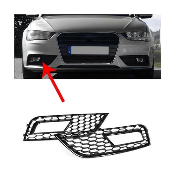 [RM] Honeycomb Mesh Tåkelysramme Grill Luftinntaksgitter Tåkelysgrill Bil For A4 B8.5 2013-2016