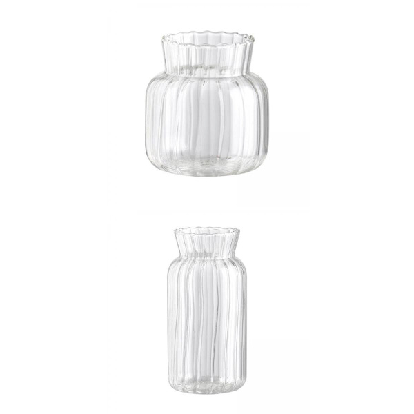 Blomvas i kristallglas, transparenta vaser