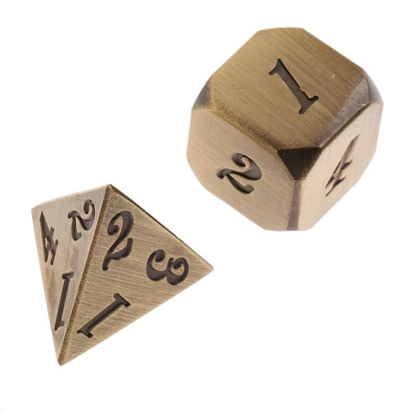 7 st metalltärningsset d6 d8 d10 d12 d20 för brädspel rpg mtg #7