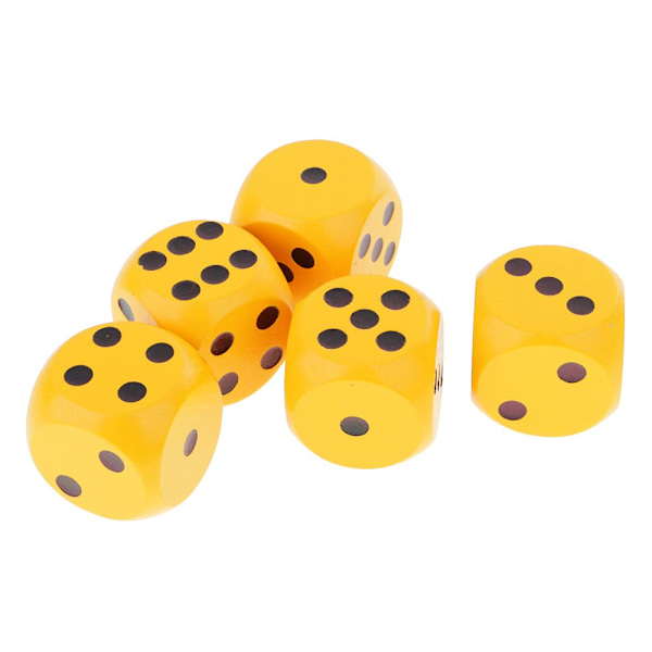 5 st/set 3cm trätärningar d6 tärningar prickade sexsidiga tärningar för d u0026 d leksak trpg
