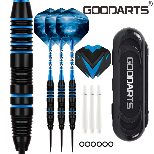 Dartset med ask för födelsedagspresent blue