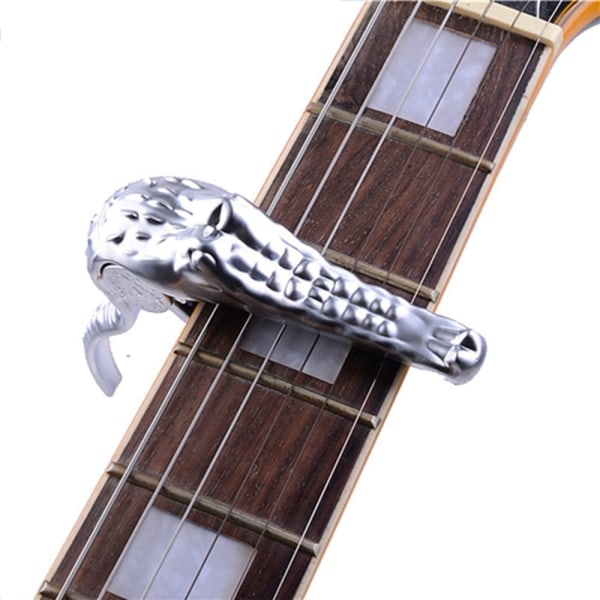 gitarr capo stämklämma för akustisk / elgitarr kromdelar