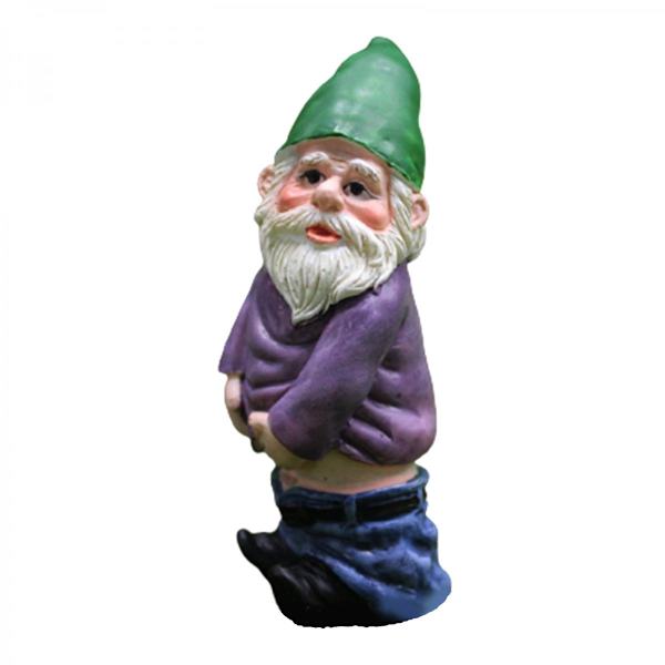 Mini Gnomer Fé Trädgård Miniatyr Harts Ornament För Inomhus Utomhus Dekoration Stil4