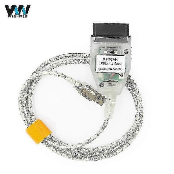 BMW INPA K+CAN K+DCAN FTDI FT232RL USB Diagnostisk Værktøj OBD2 Scanner white