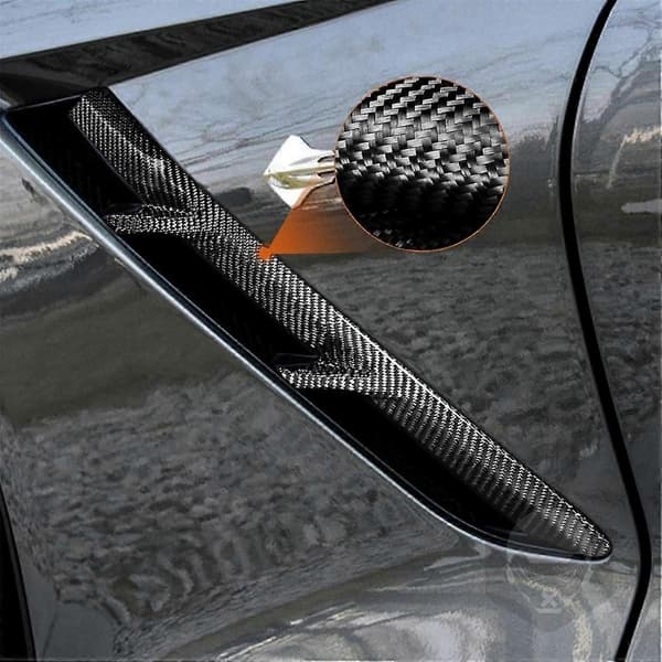 Til C7 2014-2019 Ægte Kulfiber Front Side Body Vent Cover Trim Tilbehør