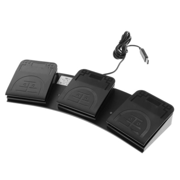 USB plastdator med tre pedalswitch mus och tangentbord med USB kabel