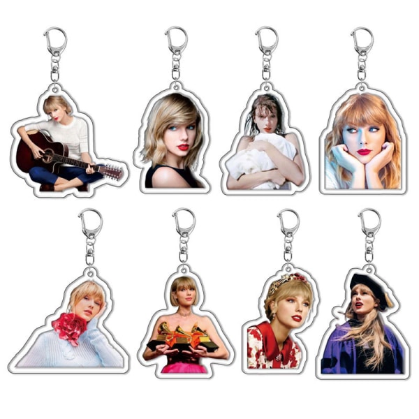 Utsökt Taylor Swift Akryl Nyckelring med 2 st style 4