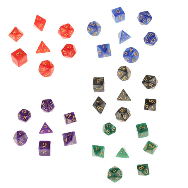 14 Stycken 16mm Mångsidiga Tärningar För Dungeons And Dragons Bordsspel DND MTG
