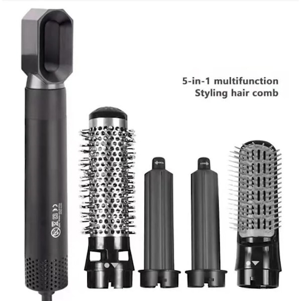 Air Styler - Profesjonelt Multifunksjonelt Hårtørkingsverktøy 5-i-1_v (YJD) black