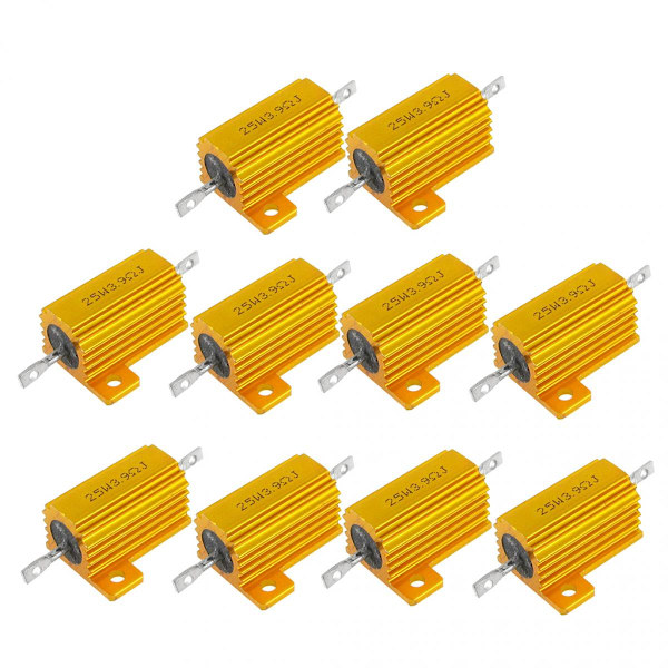 10x 25W Aluminium Trådlindade Effektmotstånd 3.9Ohm Universalverktyg