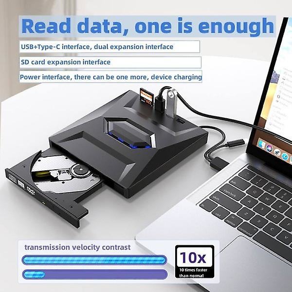 USB 3.0 Type C Extern CD DVD RW Optisk Enhet DVD-brännare DVD-skrivare Super Drive