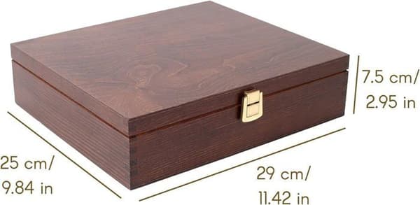 [RM] Teelsker - Creative Deco - Mørkebrunt Tre - 12 Rom - 29x25x7,5cm - Avtakbar Brun