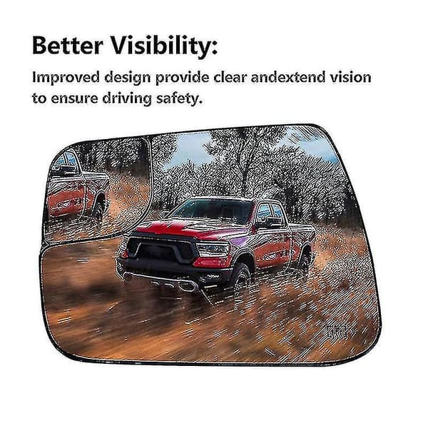 [RM] Passer til Dodge Ram 1500 2500 2019-2021 Bakspejlglas med blindvinkelassistent og varme Right