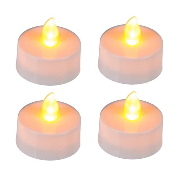 4-pakning - Batteridrevne telys / LED-[RM] 60 4 st batteridrivna ljus (utan bas)