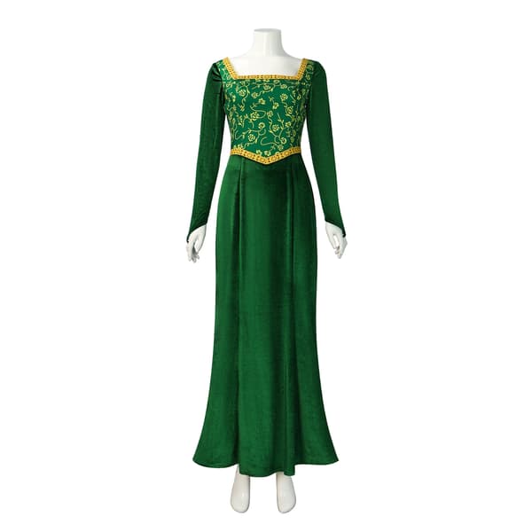 Prinsesse Fiona Kostume, Grøn Halloween-kjole og Rollespilstøj til Voksne [JUN][RM] 2XL