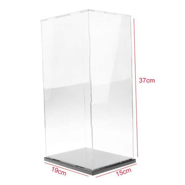 Transparent Displayfodral med Svart Bas för Modell C Figurer
