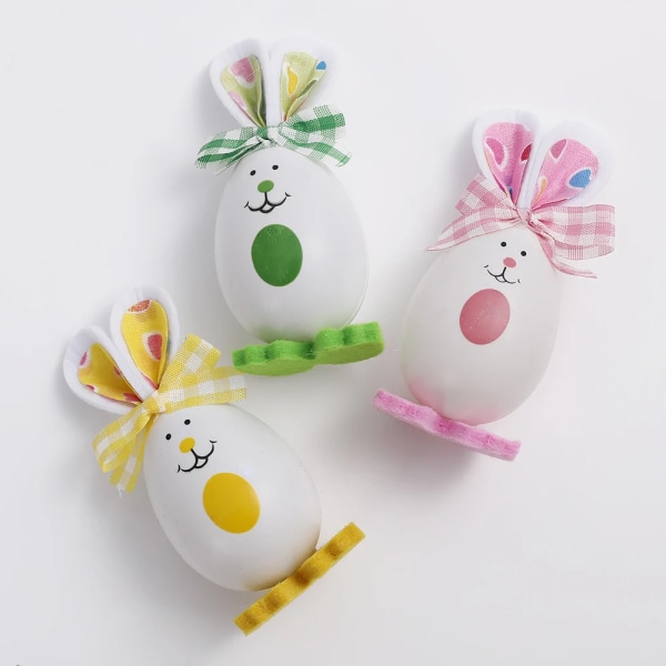 3-pack Påsk Söt Kanin Ägg Slips Påsk Mockup DIY Stående Kanin color1