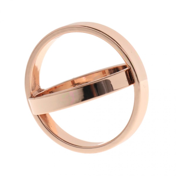 Roséguld Brosch Halsduk Choker Dubbla Ringar Klämma Kläder Spänne Mode Smycken Gåva för Kvinnor
