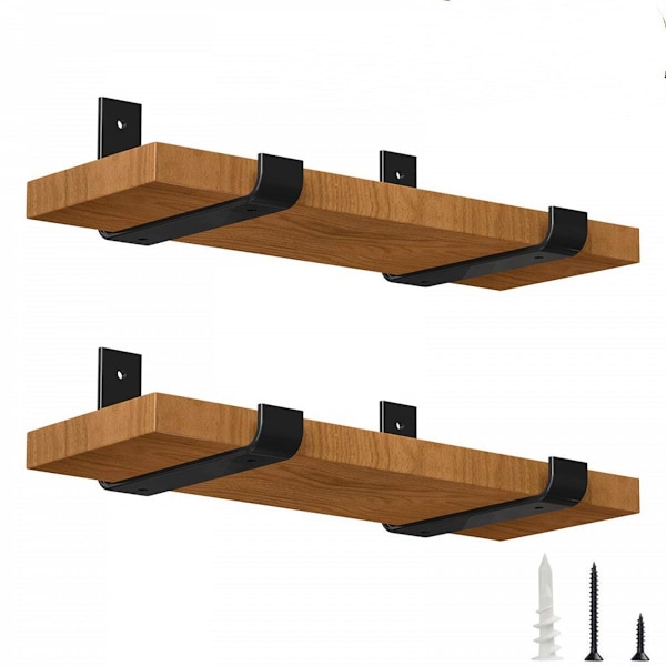 2 st/set L-formade hyllkonsoler för hemmet, kraftiga konstväggfästen inklusive hårdvara, vägghängande kök kontor