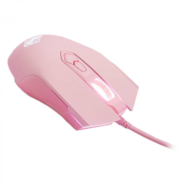 Lättviktig Gamingmus USB Gamer Laptop PC 7 Knappar För Windows 7/8/10/XP Rosa