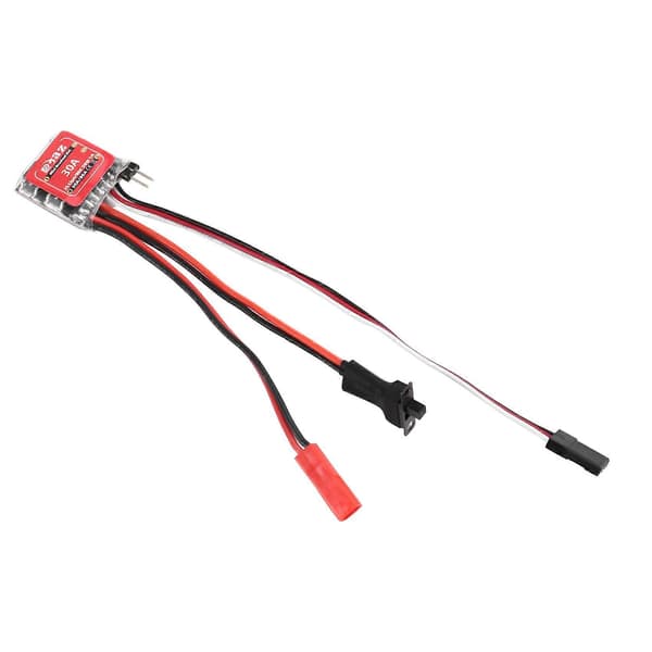 2X Micro-ESC 30A børstet ESC elektronisk hastighetskontroller 2S 4-8V for DIY Mini 1/16 1/18 1/24 RC bil båt tank JST-plugg
