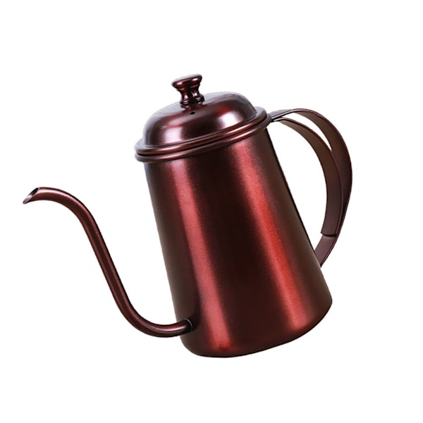 Rostfritt Stål Bryggkaffe Häll Över Gåshals Tekanna 650ml Koppar
