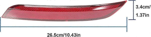 Left and Right Red Taillight Reflector for Polo 6R 6C from 2014 Taillight Cover Bumper Replacement 6C0945105B