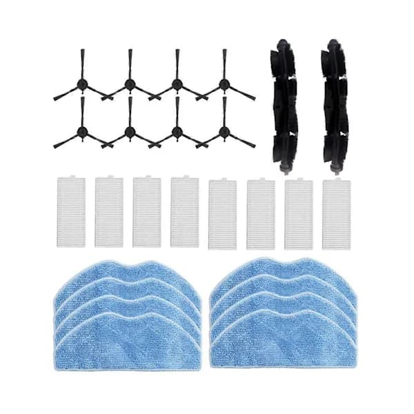 Replacement Parts for 360 S8 / S8 Plus Robot Vacuum Cleaner - Main Brush, Side Brush, Mop Cloth, H