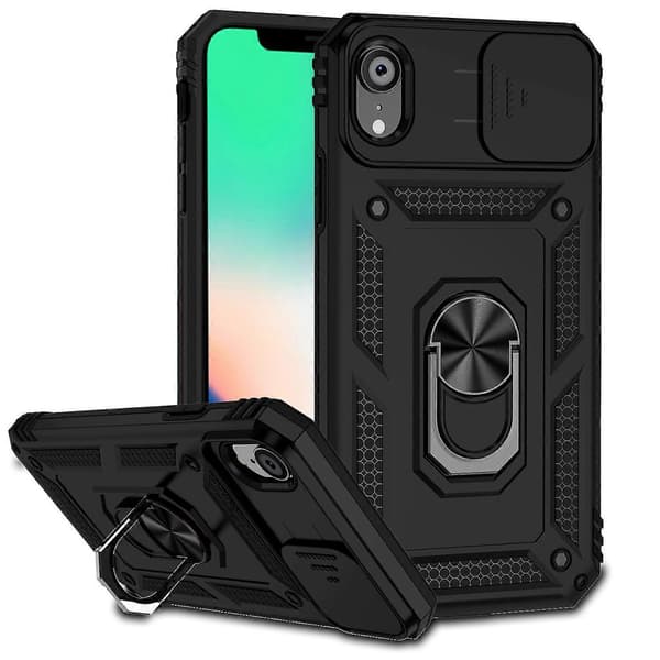 För iPhone XR Skjutbart Kameraskydd Hållare Telefonfodral