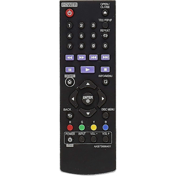 [RM]New Akb73896401 Replacement Remote Control for Lg Blu Ray Disc Dvd Player