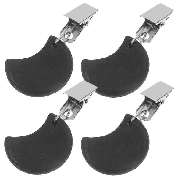 Udendørs bordvægte rektangulær klips sten jern forhindrer glidning picnics 4 stk [MI] Black 7.30X3.60X0.80CM