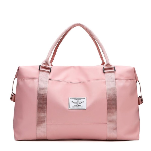 Resa Duffel Bag, Sport Tote Gym Bag, Shoulder Weekender Overnight Bag för kvinnor pink