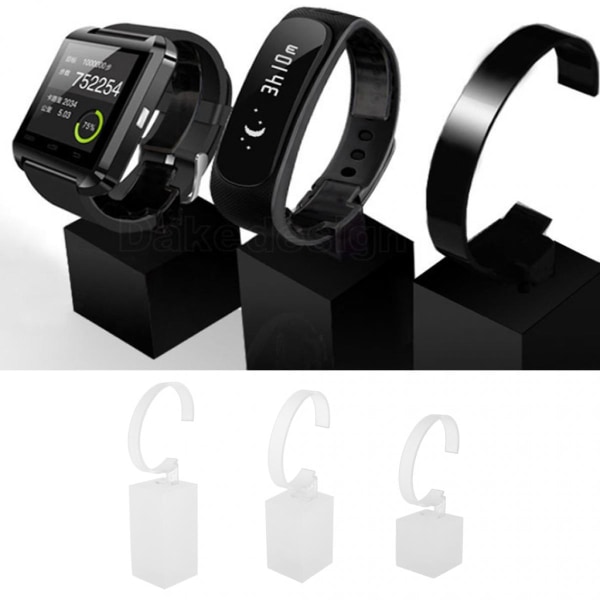 Akryl klockdisplayställ armband display rack 6cm vit
